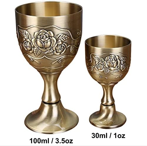 Tagan kalež zlatni pehar 1 oz pričest za crkveni kalež Sveti oltarni kalež Mini čaše za vino pehar od čistog bakra mesing za ukrašavanje