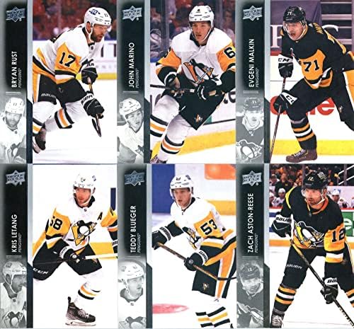 2021-22 Gornja paluba serija 2 Pittsburgh Penguins veteranski tim od 6 karata: Zach Aston-Reese, Teddy Blueger, Kris Letang, Evgeni