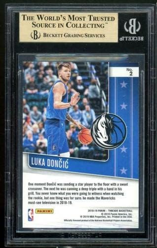 Luka Doncic Rookie 2018-19 Panini Threads Podne Generali BGS 9.5 - Autografirane NBA fotografije