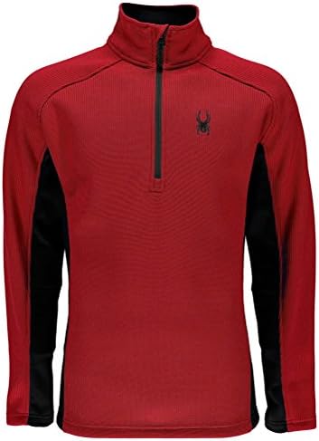 SPYDER muški odlazni pola zip srednje težine Stryke jakna, crvena/crna, srednja