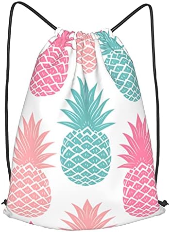 Virtualshelf ananas slatka torba za teretanu vodootporan ruksak za vuču za joga sportska putovanja, srednje