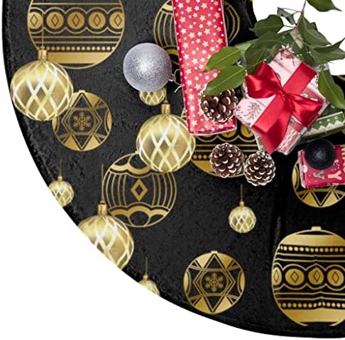 Zlatni ukras suknja/božićno drvce suknje/suknja od crnog drveta/božićni dekor jedna veličina