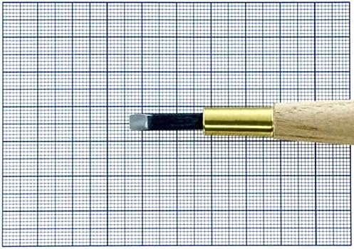 Japanske marke Michihamono alat za rezbarenje kamena Hanko ravno dlijeto promjera 4 mm s drvenom ručkom za rezanje linija i uzoraka