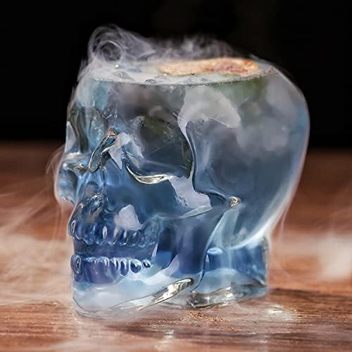 Cgizea 2 komada čaša od lubanje staklene čaše 13,5oz halloween lubanje dekor šalice kristalne lubanje pucanj naočale votka duhovi čist