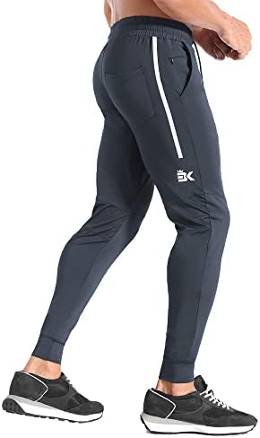 Brokig muške lagane jogger hlače u teretani, muške atletičke fit treninge treninga s džepom s patentnim zatvaračem, rastezljive hlače