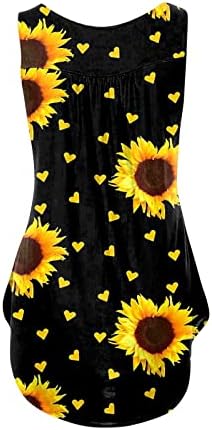 Ženske blagdanske bluze 2023 Proljetni gumb za rukavice majice majica za ispis cvijeća casual ženski tenk vrhovi