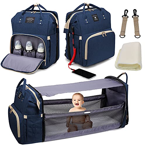 Ruksak vrećice pelena, multifunkcionalni veliki kapacitet, Baby Essentials putničke basine, dječja vrećica s prijenosnim jastučićima