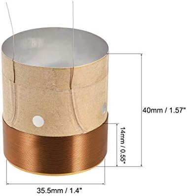 UXCELL 35,5 mm 1,5 WOOFER GLASE zavojnica 2 sloja Zamjena zvučnika bakra bakrene žice