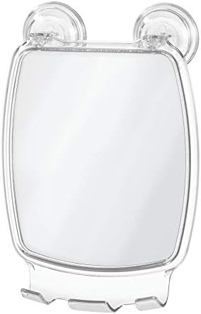 IDESIGN PLASTIČKA POWER BRAKA USITAK Brijanje za brijanje britvice, kupaonica ili kadica bez magle, 6 x 2 x 7 , ogledalo