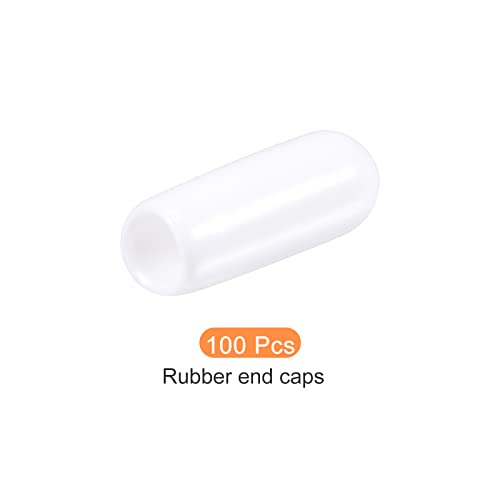 Zaštitni poklopac za navoj vijka, gumene završne kapice, [za vijak, vijak] - 4mm / bijelo/100kom