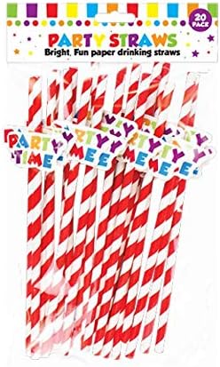 20naest novost za zabavne zabave prugaste papirnate slamke s dizajnom za zabave-posuđe za božićne zabave