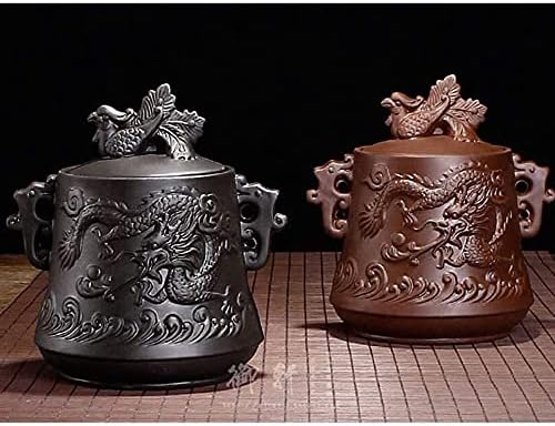 Dailyint Mala komemorativna keramička kremacija urna urna ljudi ili kućnih ljubimaca prigodna grobnica urna urna urna i mačka otporna