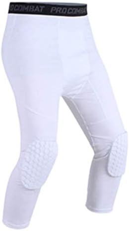 Tuy Youth podstavljene hlače s jastučićem koljena 3/4 Capri kompresije za košarkaški nogometni bejzbol veličine mladih