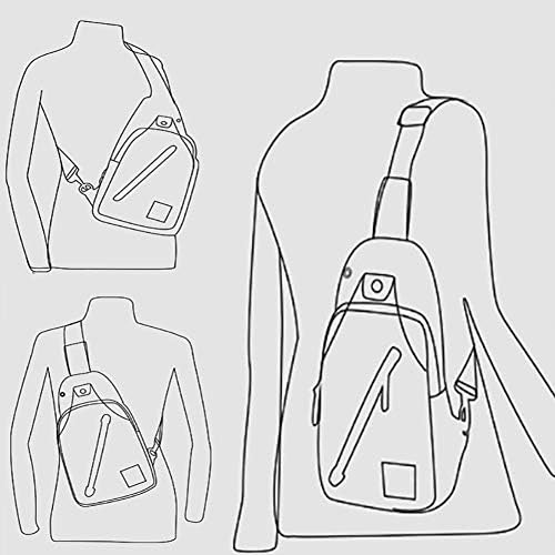 Guangming - Torba za remenje, torba s prsnim prsima, vrećice za ramena na otvorenom, sportski casual dnevni dio, pakiranje prsa s USB