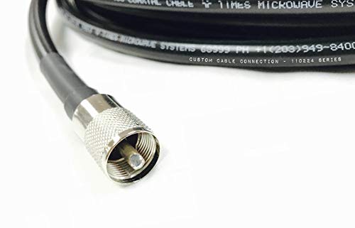 Prilagođeni kabelski priključak 25 stopa UHF PL259 mužjak do UHF PL259 muški LMR400 puta mikrovalna pećnica 50 ohm koaksijalni kabel