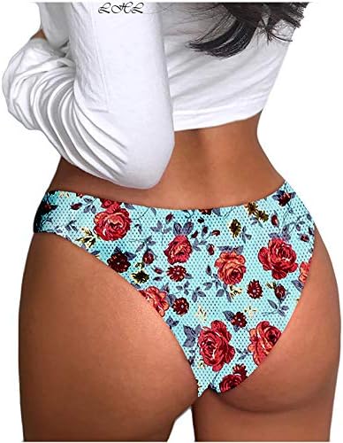 Ženski udoban francuski izrezana čvrsta boja Underpants Bešavno seksi prozračno donje rublje u gaćicama srednjeg struka, ispis donjeg