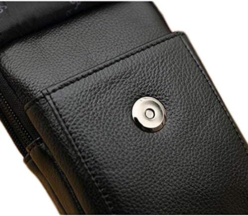 Prava koža futrola za torbicu velikih mobitela za 5,0-6,0 inčni pametni telefon Priručnik bezvremenski vertikalni L veličina smeđa
