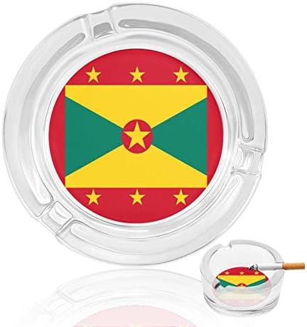 Grenada zastave staklene staklene pepeljare okrugli držač pušača pepela ladica za kućni hotel stol gornji ukras