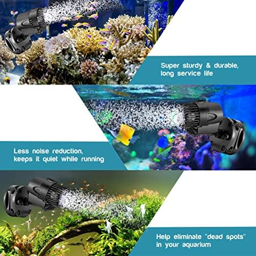 Pumpa za akvarij 530G / h, rotirajuća potopna pumpa za akvarij za 360 stupnjeva s magnetskom usisnom bazom za morske i slatkovodne