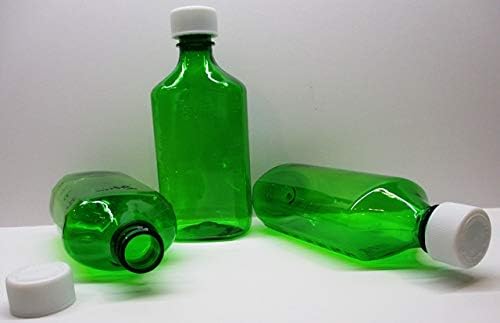 100 pakiranja diplomirana ovalna zelena 6 unca plastična BPA besplatna boca s lijekovima s kapicama-farmaceutskim ocjenama one koje
