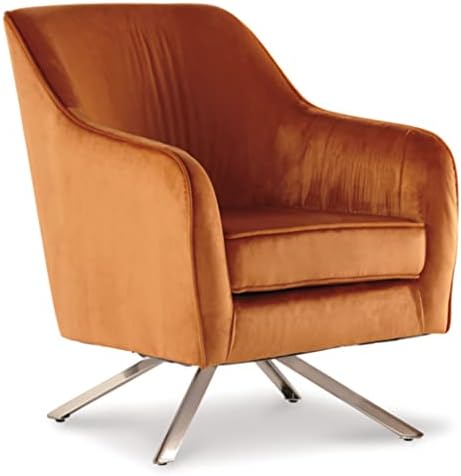 Dizajn s potpisom iz eo-A-eklektična okretna stolica s naglaskom na 360 stupnjeva, narančasta