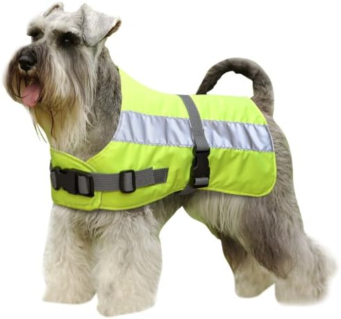 PetLife Fletctalon Hi-Vis jakna za pse zajedno s toplinskom oblogom, 22-inčno, fluorescentno žuto