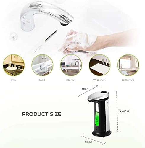 XYYXDD raspršivači sapuna, automatski dozator s tekućim sapunom 400 ml pametni senzor bez dodira ABS -a, dozator za čišćenje elektropleta