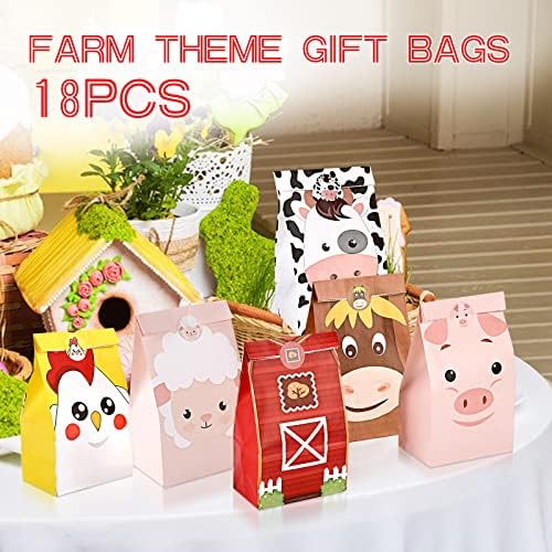 Prasacco 18 komada Farma Animal Party Torbs, Torbe za rođendanske zabave za rođendanske zabave za rođendanske torbe za rođendansku