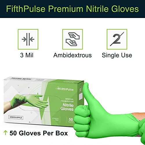 Ružičaste, zelene i žute nitrilne rukavice za jednokratnu upotrebu-Veliko pakiranje od 50 komada
