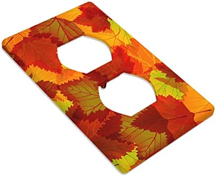 Axayaz jesen zidna ploča poklopac list jeseni crveni listovi javorova narančastih outlet s 1-gang pokrivača dupleks utičnice Standardna
