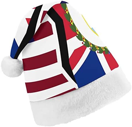 Božićni šešir sa zastavom Amerike i Anguille personalizirani šešir Djeda Mraza smiješni Božićni ukrasi