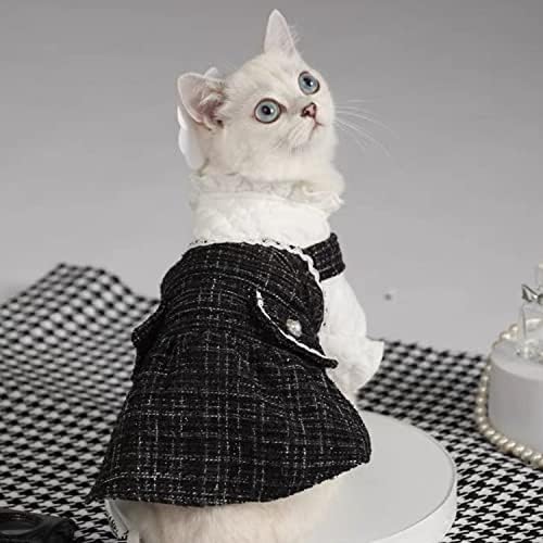 Crna haljina princeze za pse, vintage luksuzna Tutu suknja za kućne ljubimce, kaput za štene, topla jakna, odjeća za male pse, Crna)