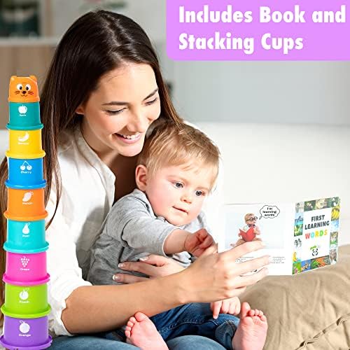 Pidoko Kids Wooden Baby Activity Cube za malu djecu 1-3 | Montessori Toys Boy Dječak Darovi Prvi rođendan Jedna godina + Stare bebe