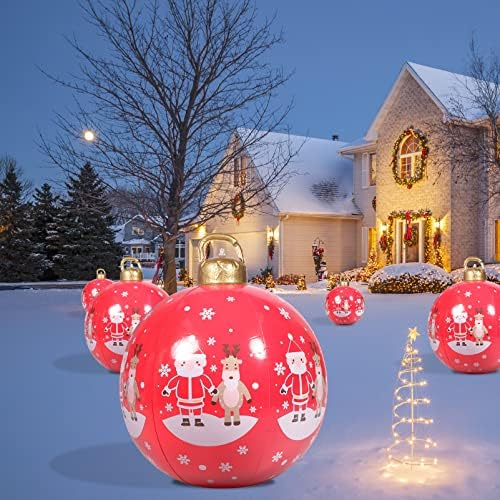 Igrački božićni napuhani kuglica na otvorenom božićni balon na napuhavanje pvc lopta xmas ogromna lopta božićno drvce ukrasi božićni