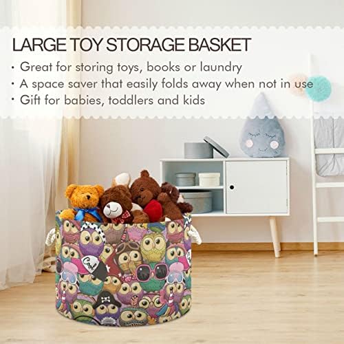Cool sova košarica od pamuka konopca veliki kapacitet igračke za skladištenje Organizator poklon košare za odjeću za pranje rublja