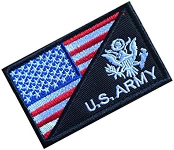 Američka zastava i vojni veteran američke oružane snage zakrpate kuku i petlju taktički moralni pričvršćivač vojni izvezeni zakrpa