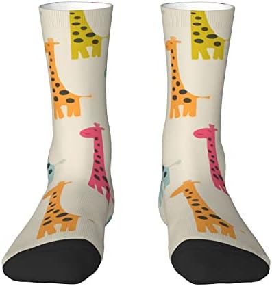 Allgobee muške čarape posade u boji u boji giraffe-a ženske meke haljine casual atletičke čarape