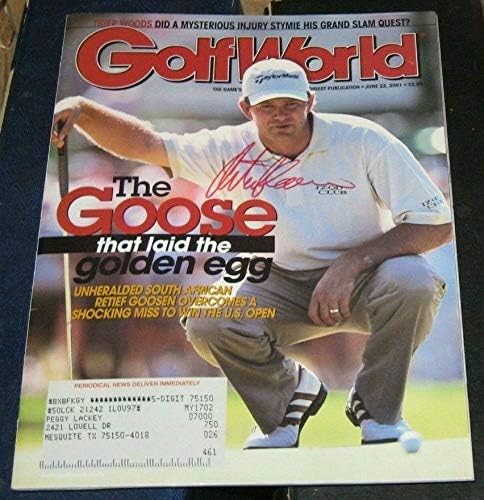 Retief Goosen na Otvorenom prvenstvu SAD-a u golfu s autogramom Us Magazine-Golf časopisi s autogramima