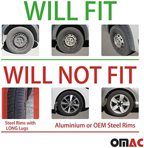 OMAC 16 -inčni hubcaps za Dodge Journey Black i Violet 4 PCS. Poklopac naplataka na kotači