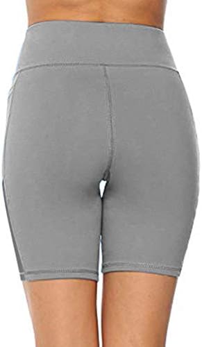 Visoki struk joga kratke hlače s džepovima za kontrolu trbuha trčanja u trkačima za žene koje ne promatraju trkačke tajice