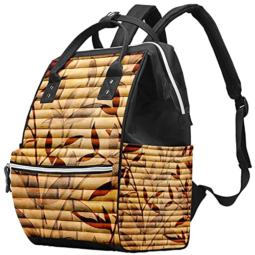 Bambusov lišće uzorak pelena torbi tote torbe mumija ruksak veliki kapacitet pelena vrećica za njegu Putničke torba za njegu bebe