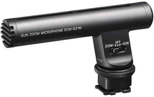 Sony Zoom usmjereni mikrofon s ugrađenom bukom ugrađene buke ugrađene buke Gun, postavke načina za zum , monauralne kondenzatorske