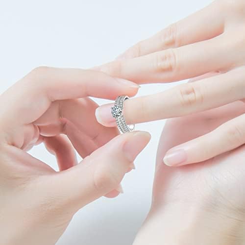 Ženski prsten od legure umetnut rhinestonesom popularni izvrsni prsten jednostavan modni nakit fidget prstenovi za tinejdžere