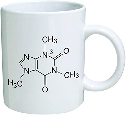 Smiješna šalica - molekula kofeina, kemija - 11 Oz šalice za kavu - smiješna inspirativna i sarkazam - šalica za zadržavanje TM -a