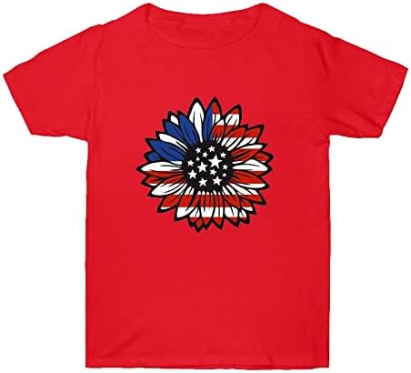 4. srpnja Košulje Žene američke zastave majice povremene ljetne vrhove majice kratkih rukava Patriotska udobna labava košulja