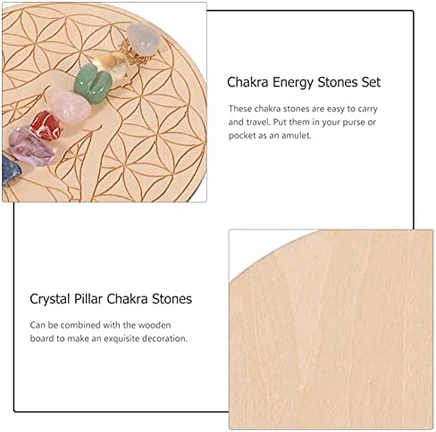 Poklon kutije za nakit set ploča s ljekovitom kristalnom mrežom drvena daska s uzorkom joga kamenje čakre balansiranje dragulja za