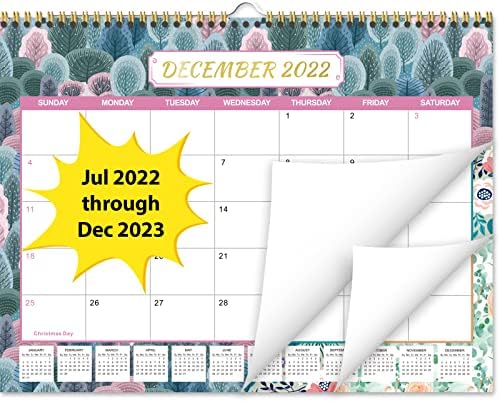 2022. Zidni kalendar: 18 Mjesečni kalendar od srpnja 2022. do prosinca 2023., 14,5 x 11 inča akademski zidni kalendar s vezanjem dvostruke