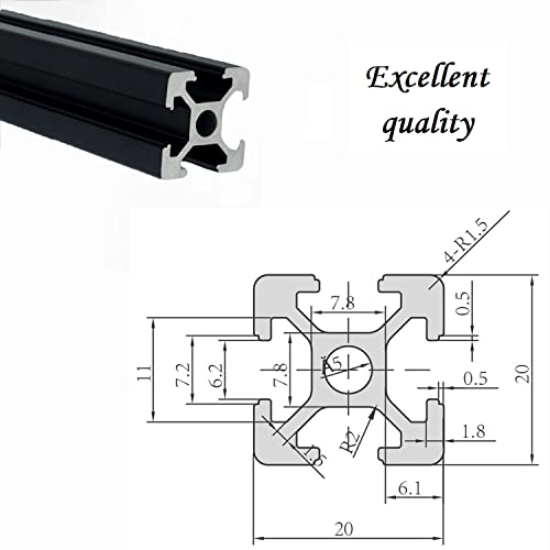48 ' 10pcs u obliku utora 2020 aluminijska ekstruzija Europski standard eloksirani ekstrudirani aluminijski profil linearna tračnica