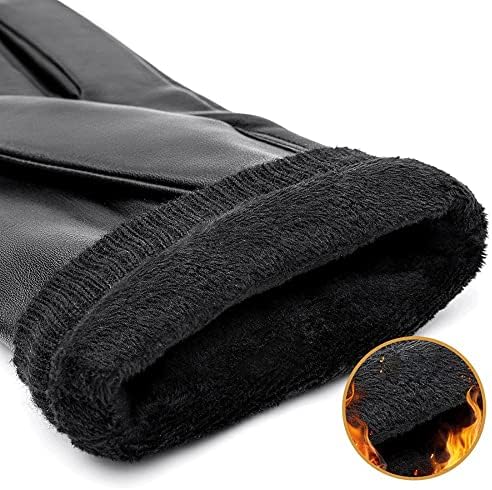 Nove jesensko-zimske tople kožne crne rukavice sa zaslonom osjetljivim na dodir