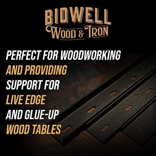 Bidwell Wood and Iron C kanal 2.0-1/2 Noga Skriveni metalni nosač nosač za živu rub ili ljepljivo stolove od drva 30